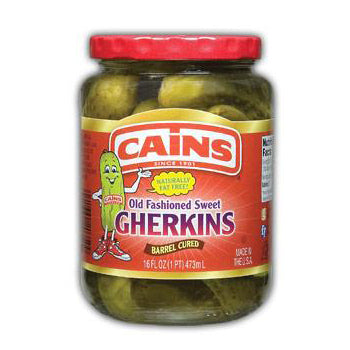 Cains Old Fashioned Sweet Gherkins - 16oz
